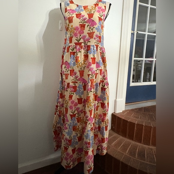 Princess Highway for Modcloth Linen Floral Sleeveless Maxi Sundress Size 8 - Picture 7 of 7